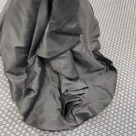 Black Formal Dress with illusion back & train - Picture 6 of 9